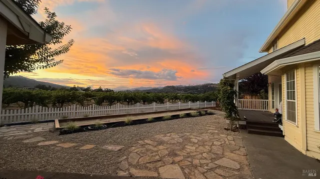 a view of outdoor space with garden and entertaining space