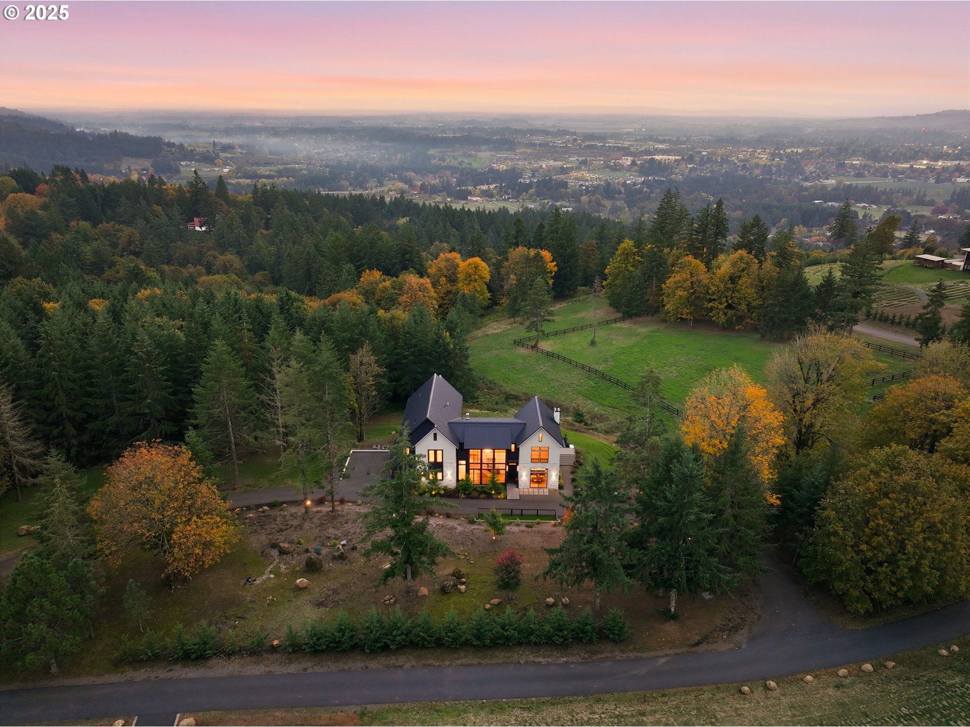 15299 Northeast Quarry Road Newberg, OR 97132 - Photo 8 of 46 aerial view of a house with a yard