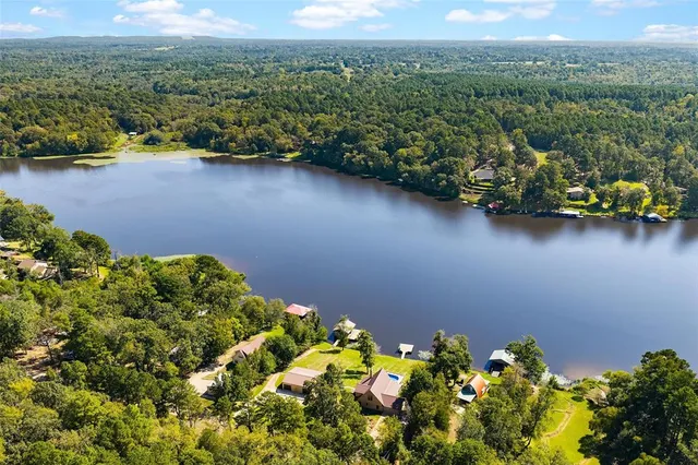 a view of a lake with a mountain view