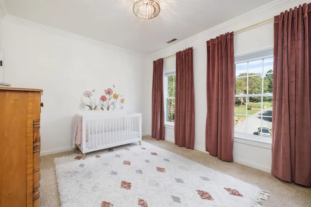 a view of balcony with wooden floor