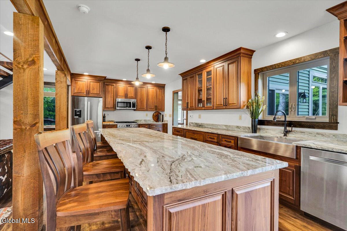 428 Sinclair Road Northville, NY 12134 - Photo 11 of 59 Natural Edge Stone Kitchen Island