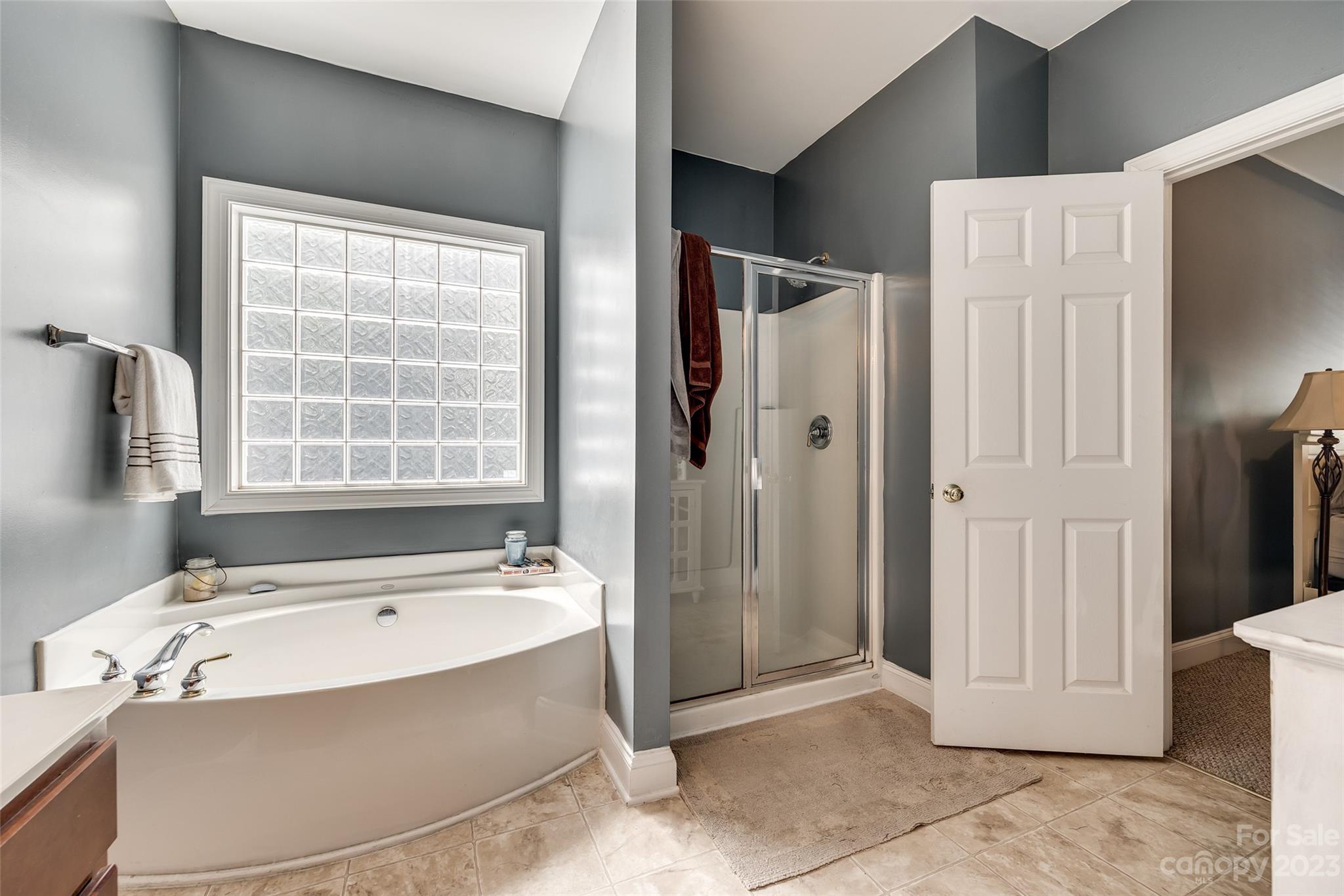 5540 Alexandrite Way Fort Mill, SC 29708 - Photo 22 of 46 a bathroom with a bathtub and a shower