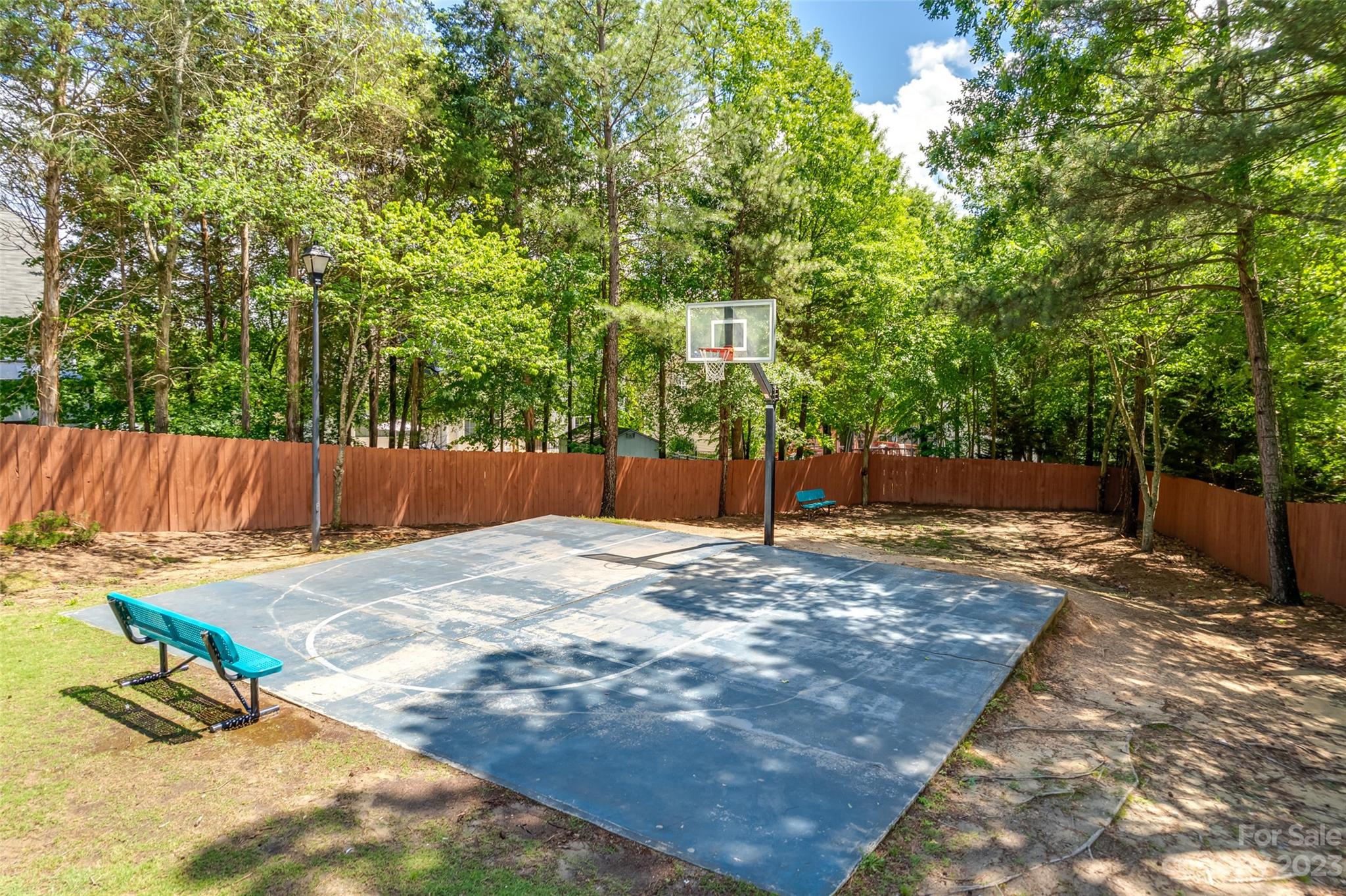 5540 Alexandrite Way Fort Mill, SC 29708 - Photo 46 of 46 a view of a backyard with wooden fence and a trees