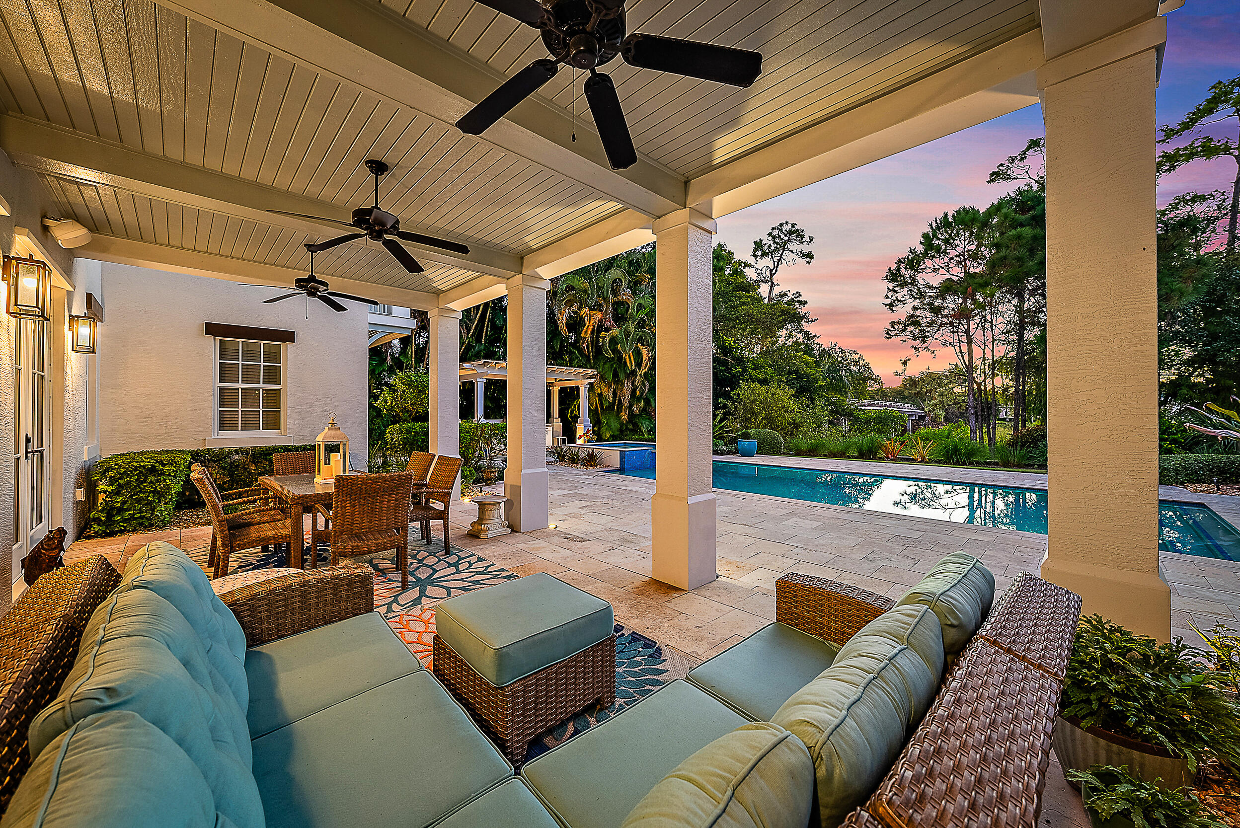 18706 Southeast St Augustine Way Jupiter, FL 33469 - Photo 18 of 74 a outdoor living space with patio furniture and garden view