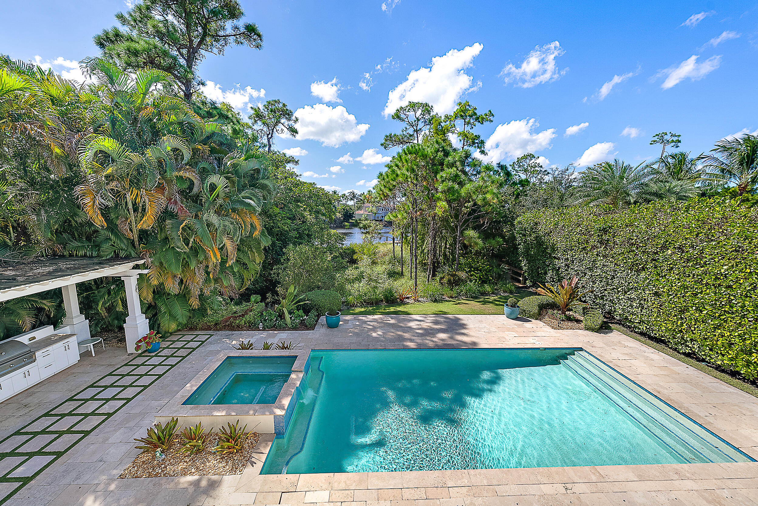 18706 Southeast St Augustine Way Jupiter, FL 33469 - Photo 44 of 74 a view of yard with swimming pool