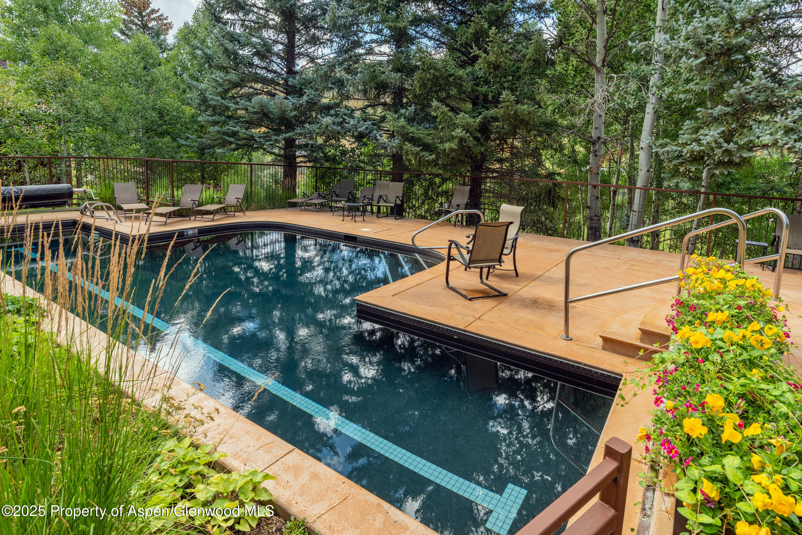 229 Faraway Road, Unit 28 Snowmass Village, CO 81615 - Photo 21 of 25 a view of a balcony with two chairs and a table