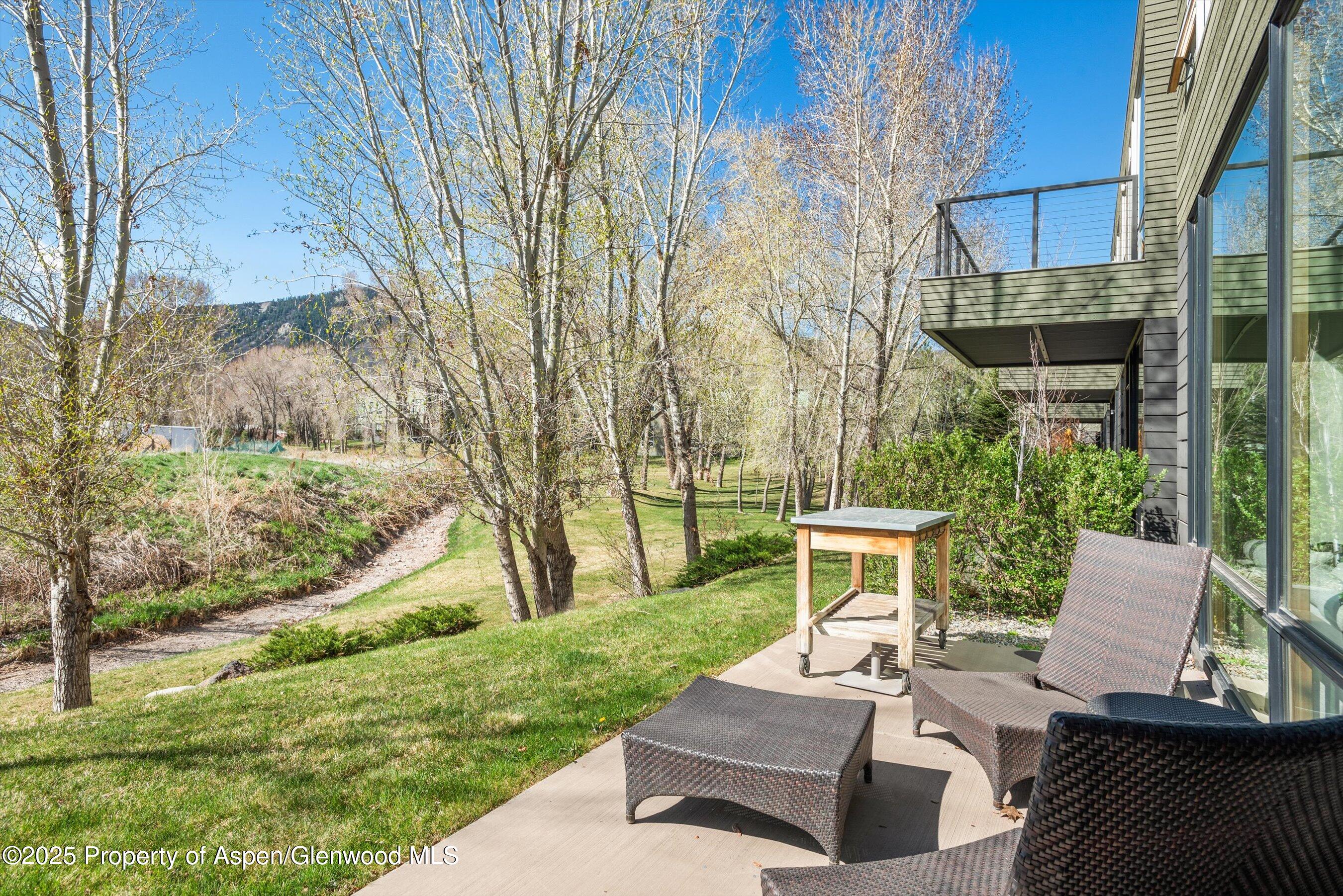 104 Evans Road, Unit 105 Basalt, CO 81621 - Photo 21 of 23 a view of a patio with a yard