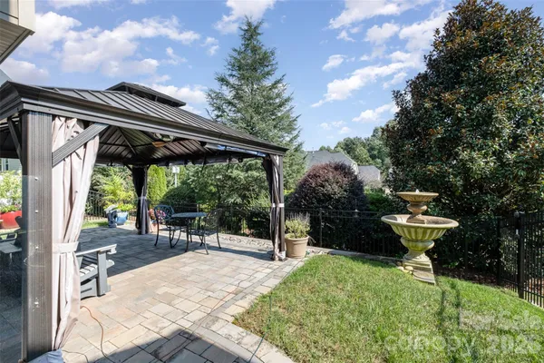 a view of porch with seating space