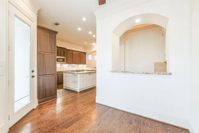 an empty room with closet