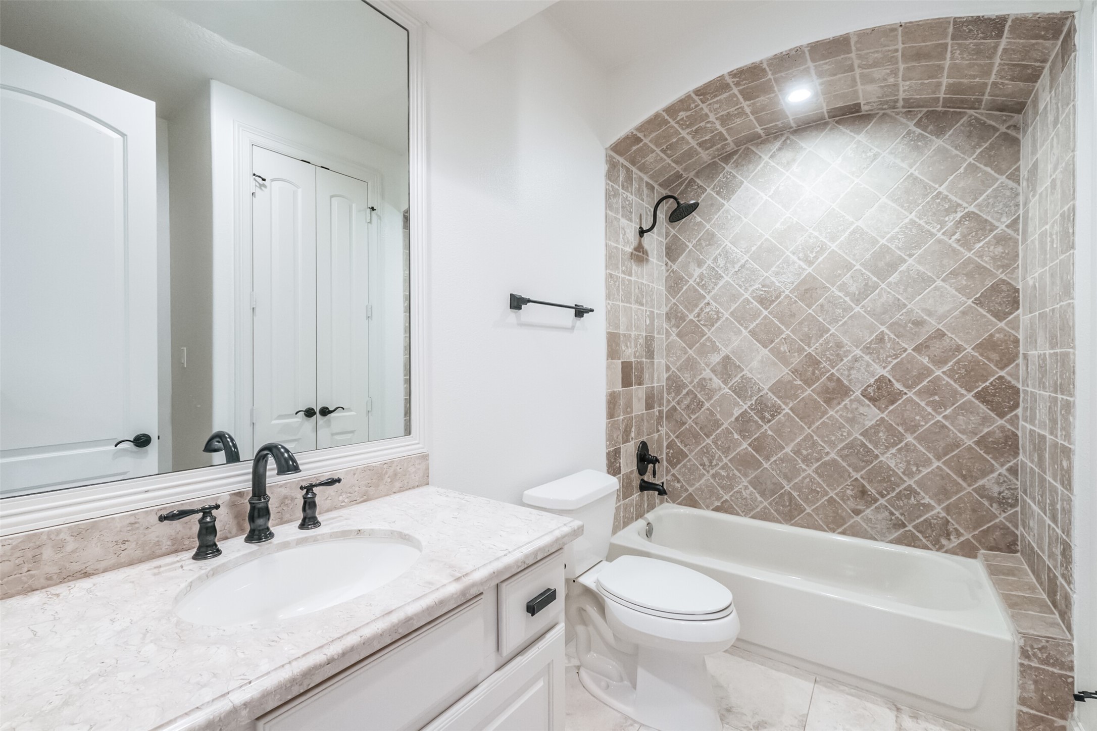 407 West Bell Street Houston, TX 77019 - Photo 45 of 49 a bathroom with a sink a toilet and shower