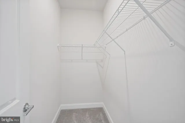 a view of small space with empty racks