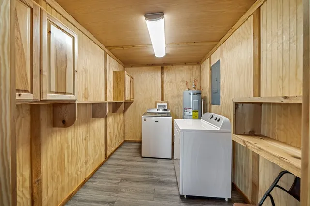 a room with storage and utility