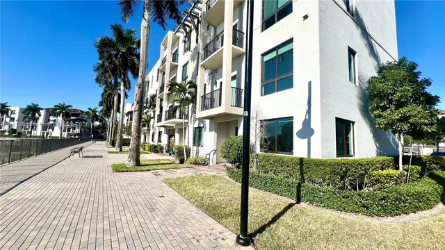 a view of a building with many windows
