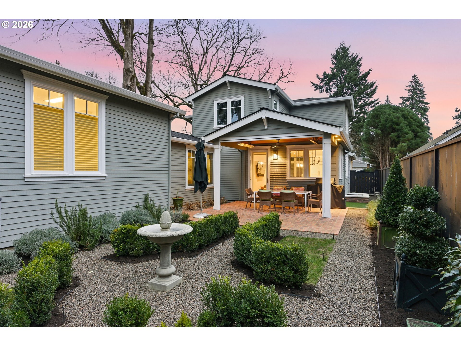 330 6th Street Lake Oswego, OR 97034 - Photo 2 of 48 a front view of a house with swimming pool and porch with furniture