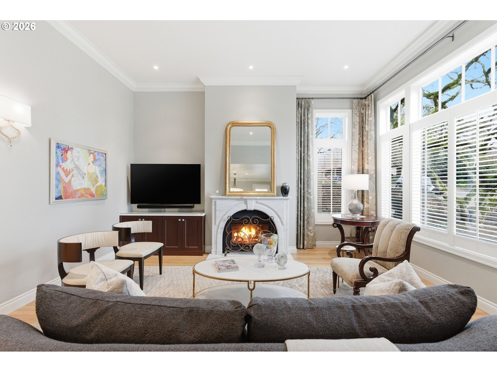 330 6th Street Lake Oswego, OR 97034 - Photo 23 of 48 a living room with furniture fireplace and flat screen tv