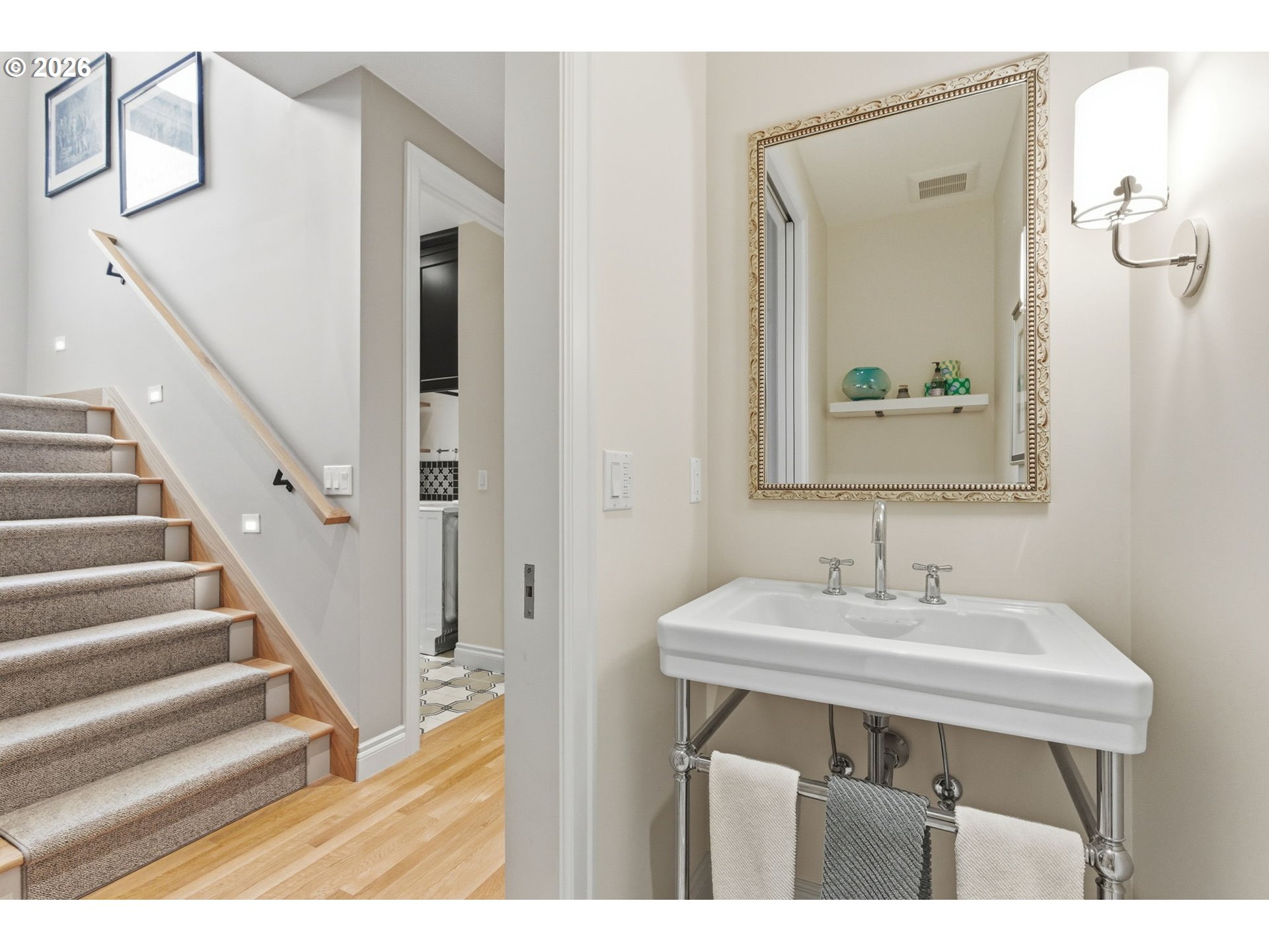 330 6th Street Lake Oswego, OR 97034 - Photo 30 of 48 a bathroom with a sink and a mirror