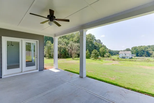 a view of a swimming pool and outdoor space