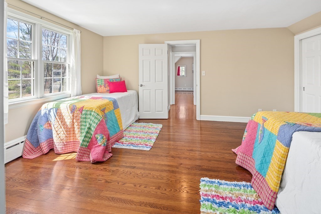 32 Howland Lane Hingham, MA 02043 - Photo 24 of 40 a bedroom with a bed and a wooden floor