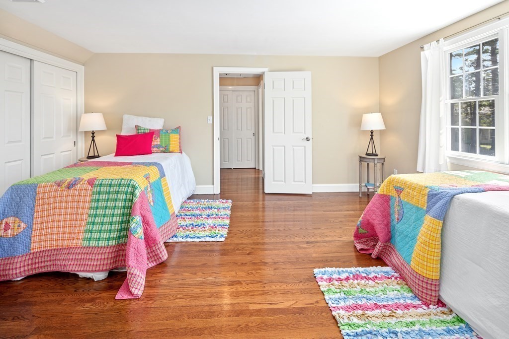 32 Howland Lane Hingham, MA 02043 - Photo 25 of 40 a bedroom with a bed and wooden floor