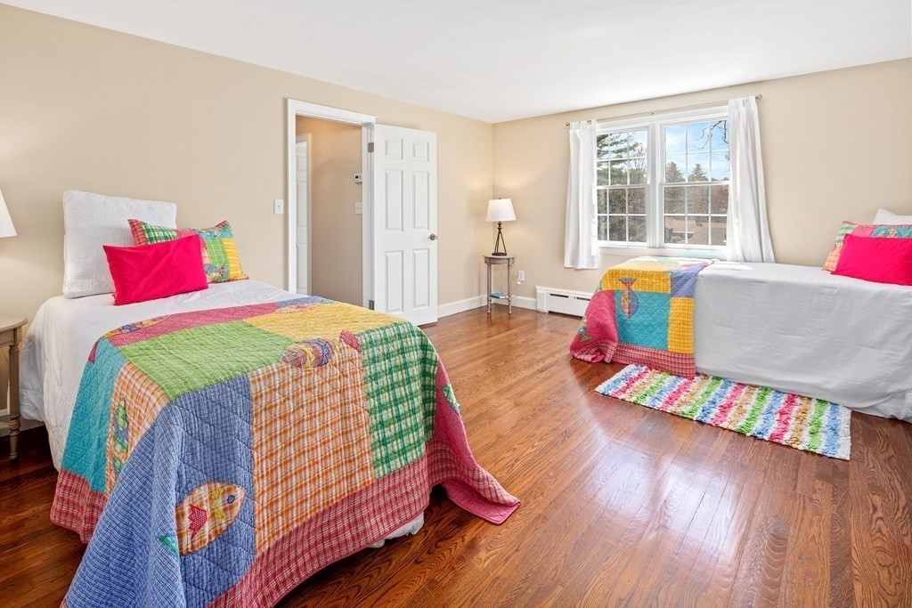 32 Howland Lane Hingham, MA 02043 - Photo 26 of 40 a bedroom with a bed and a wooden floor