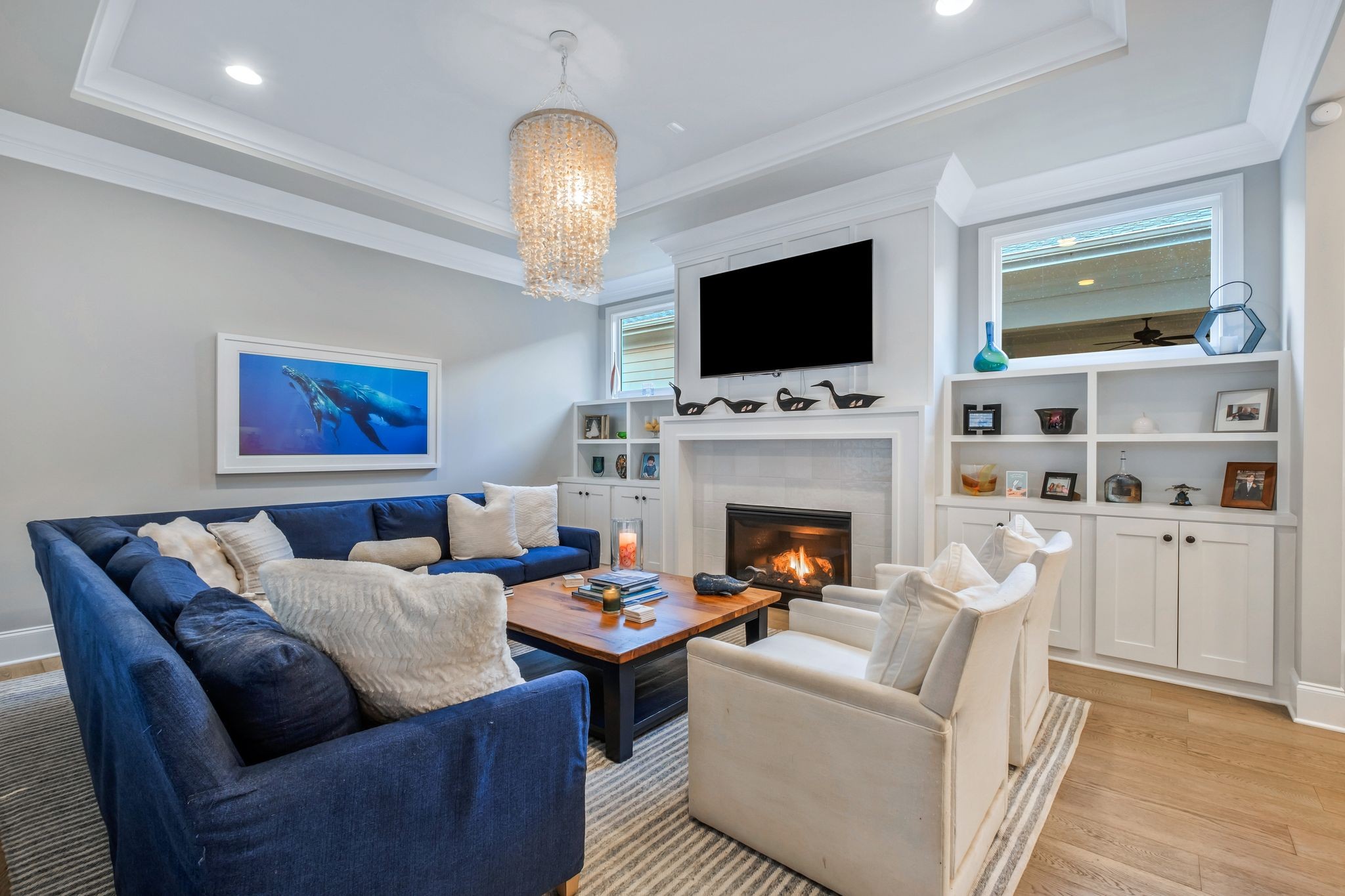 3049 Long Branch Circle Franklin, TN 37064 - Photo 17 of 30 a living room with furniture fireplace and flat screen tv