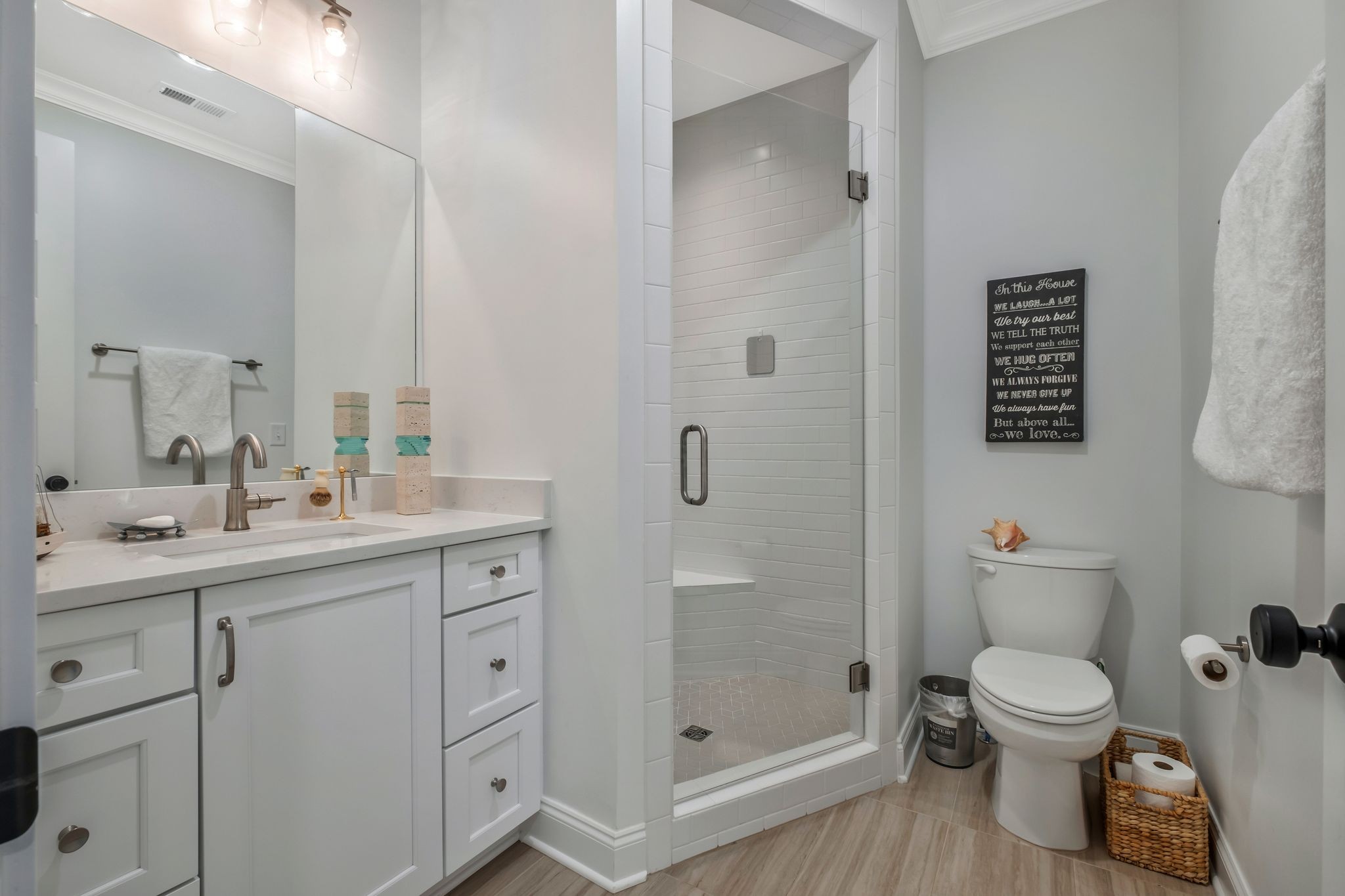 3049 Long Branch Circle Franklin, TN 37064 - Photo 24 of 30 a bathroom with a toilet sink shower and mirror