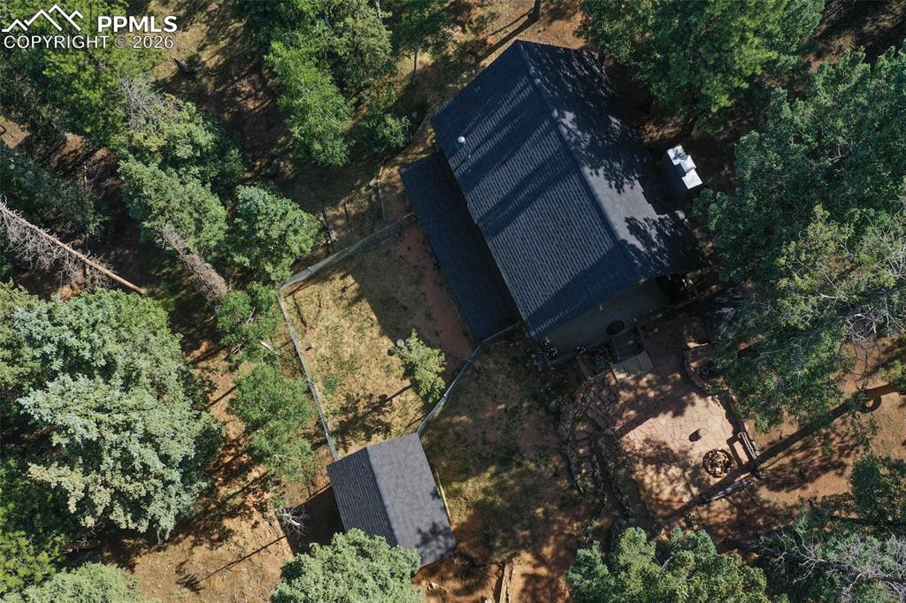 377 Ridge Road Divide, CO 80814 - Photo 9 of 50 an aerial view of house with yard