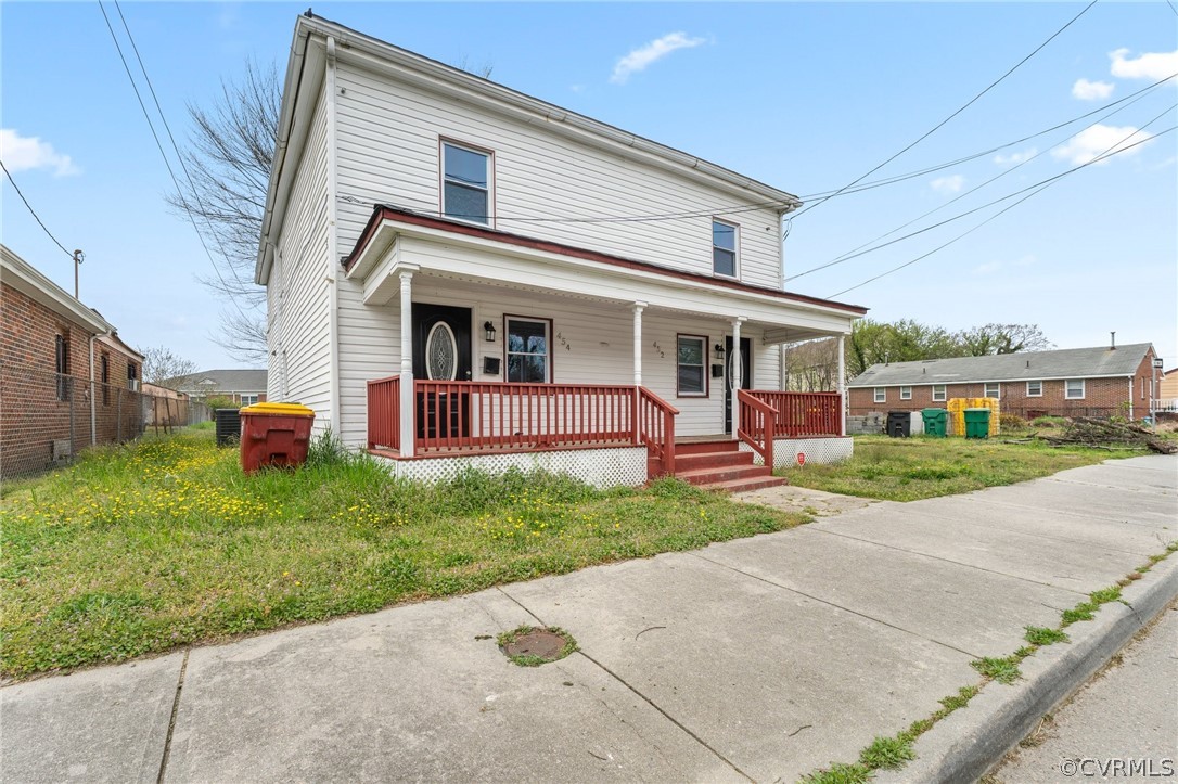 452 Harding Street Petersburg, VA 23803 - Photo 2 of 39 front view of a house with a yard