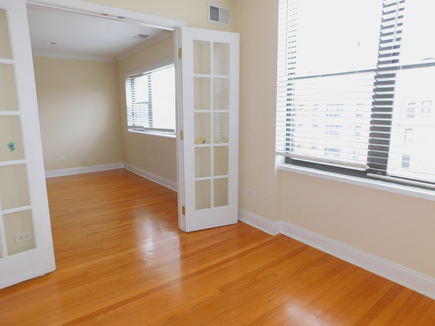 515 Sheridan Road, Unit 202 Evanston, IL 60202 - Photo 5 of 13 an empty room with wooden floor and windows