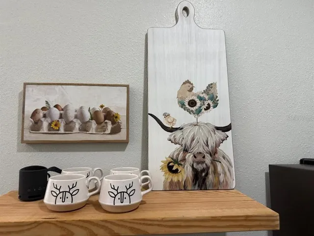 a view of a bedroom with a bed