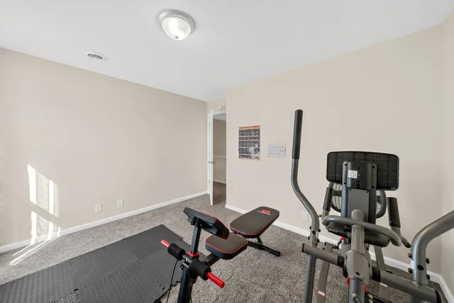 a view of a hallway with closet