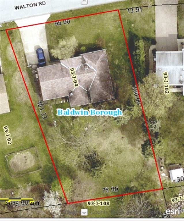 28 Walton Road Pittsburgh, PA 15236 - Photo 23 of 25 Aerial View of the Lot and House at 28 Walton! Road!