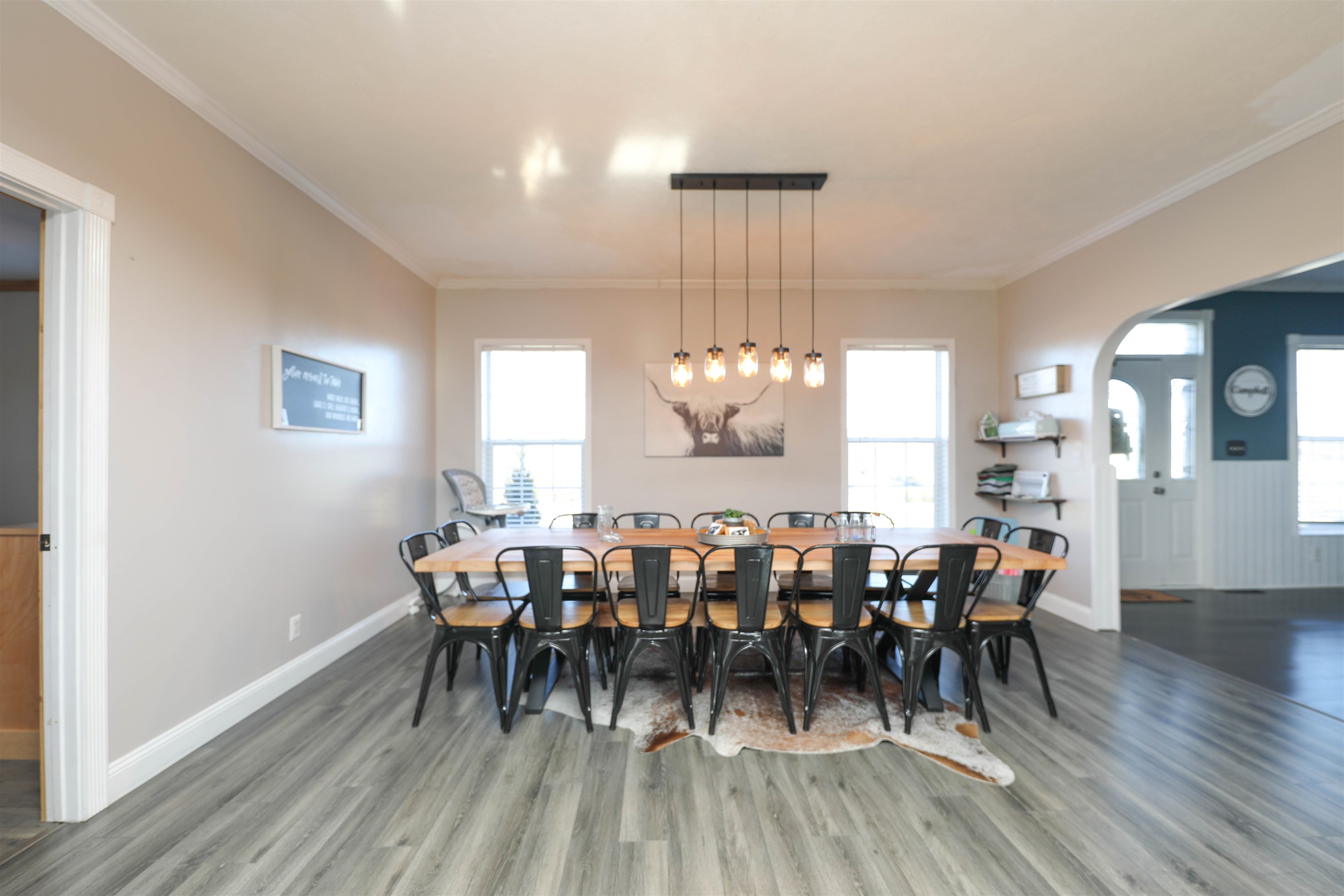 450 Steeles Fort Road Raphine, VA 24472 - Photo 27 of 52 a view of a a dining room with furniture window and wooden floor