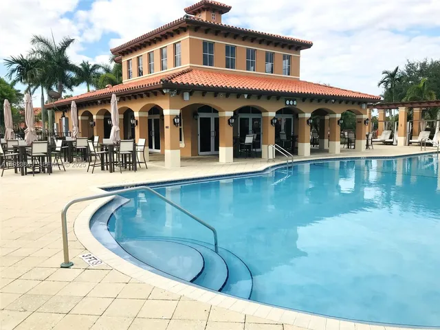 a view of a house with pool