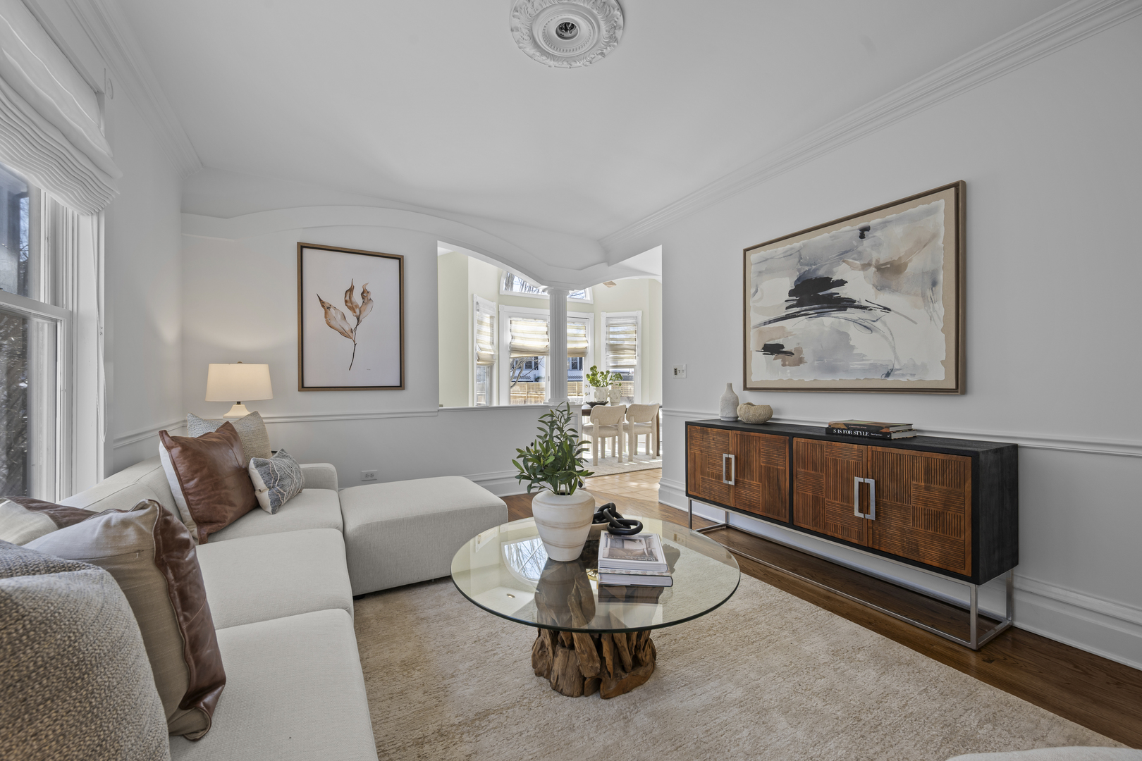 399 East Deerpath Road Lake Forest, IL 60045 - Photo 16 of 61 a living room with furniture and a potted plant
