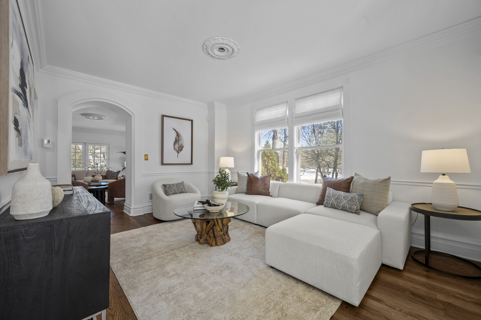 399 East Deerpath Road Lake Forest, IL 60045 - Photo 17 of 61 a living room with furniture and a large window