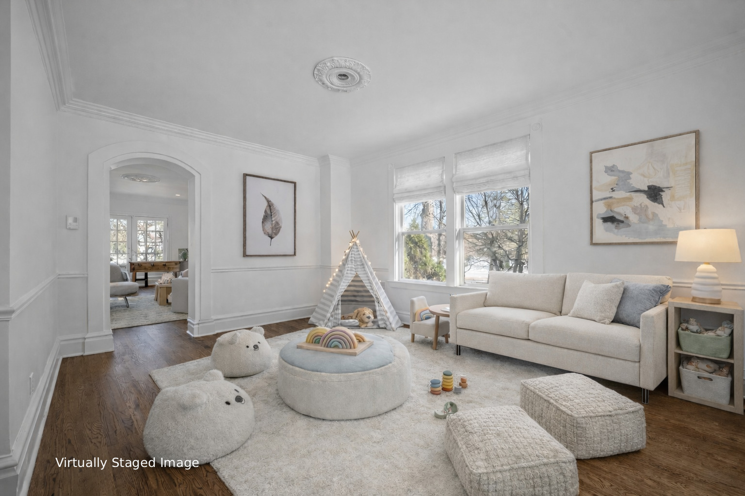 399 East Deerpath Road Lake Forest, IL 60045 - Photo 18 of 61 a living room with furniture and a large window