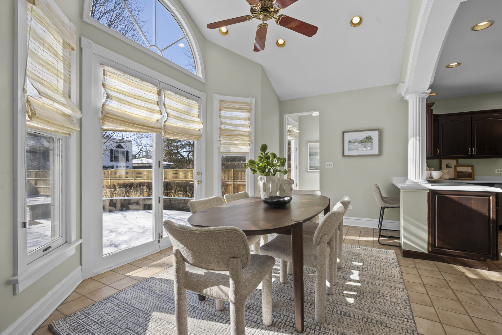 399 East Deerpath Road Lake Forest, IL 60045 - Photo 20 of 61 a view of a dining room with furniture window and wooden floor