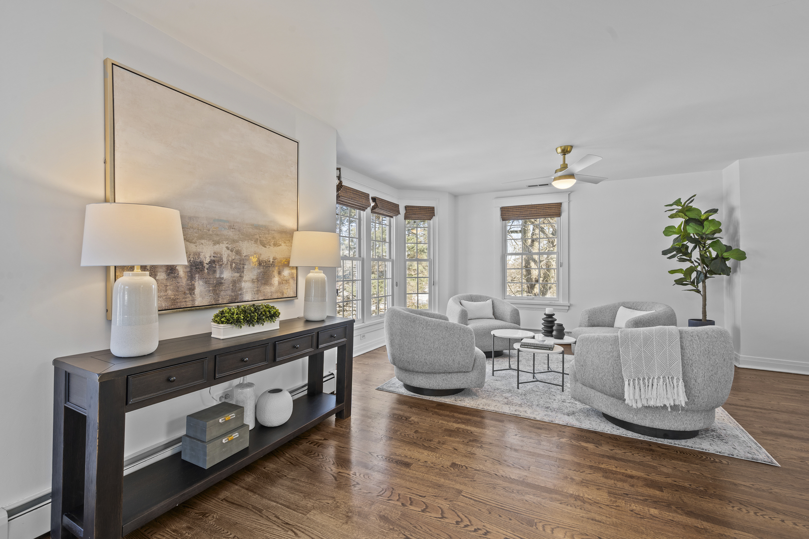 399 East Deerpath Road Lake Forest, IL 60045 - Photo 43 of 61 a living room with furniture and wooden floor