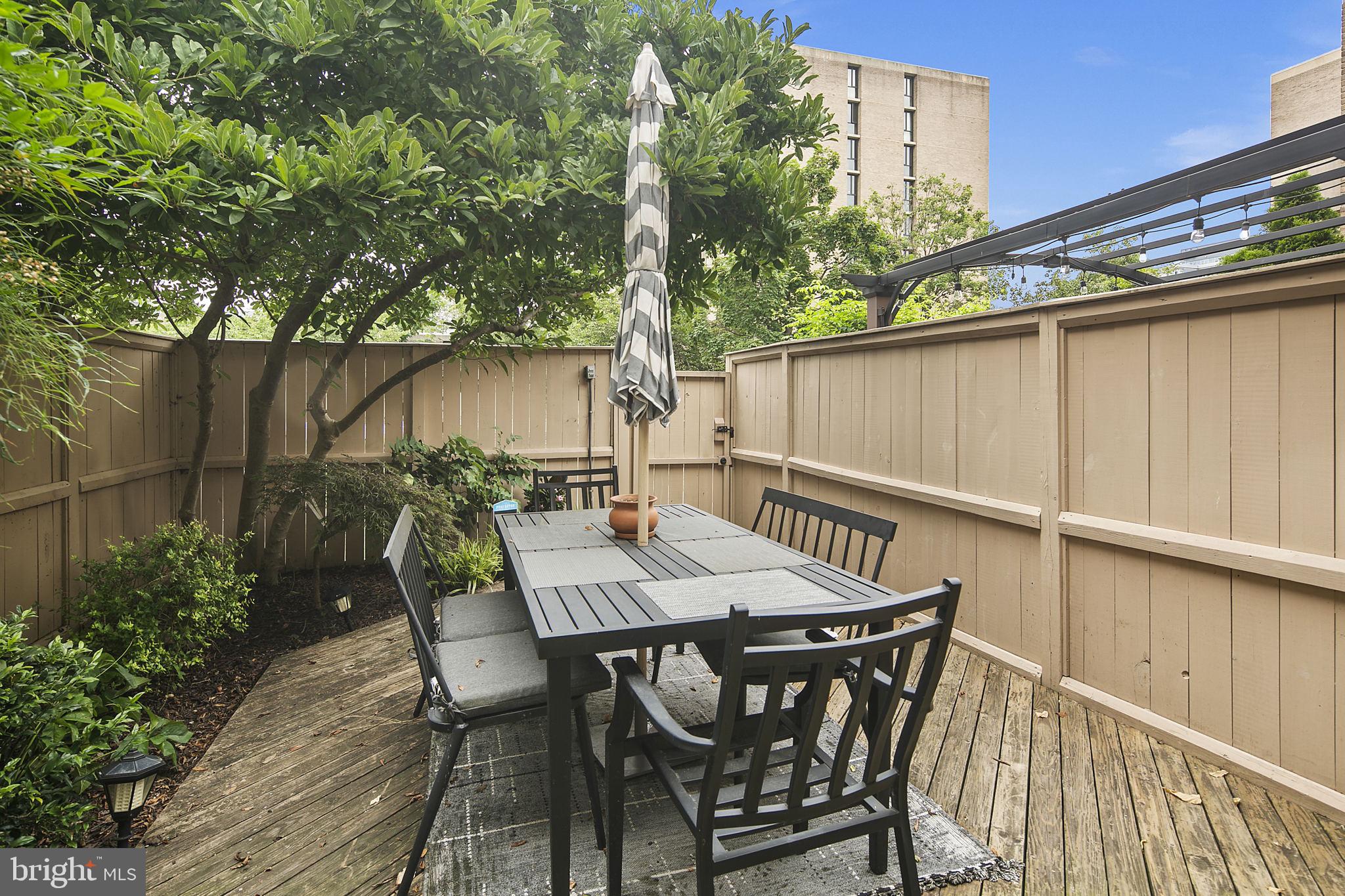 361 N Street Southwest, Unit 361 Washington, DC 20024 - Photo 17 of 27 Rear patio for Alfresco dining