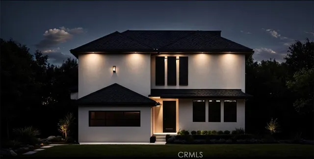 a front view of house and yard