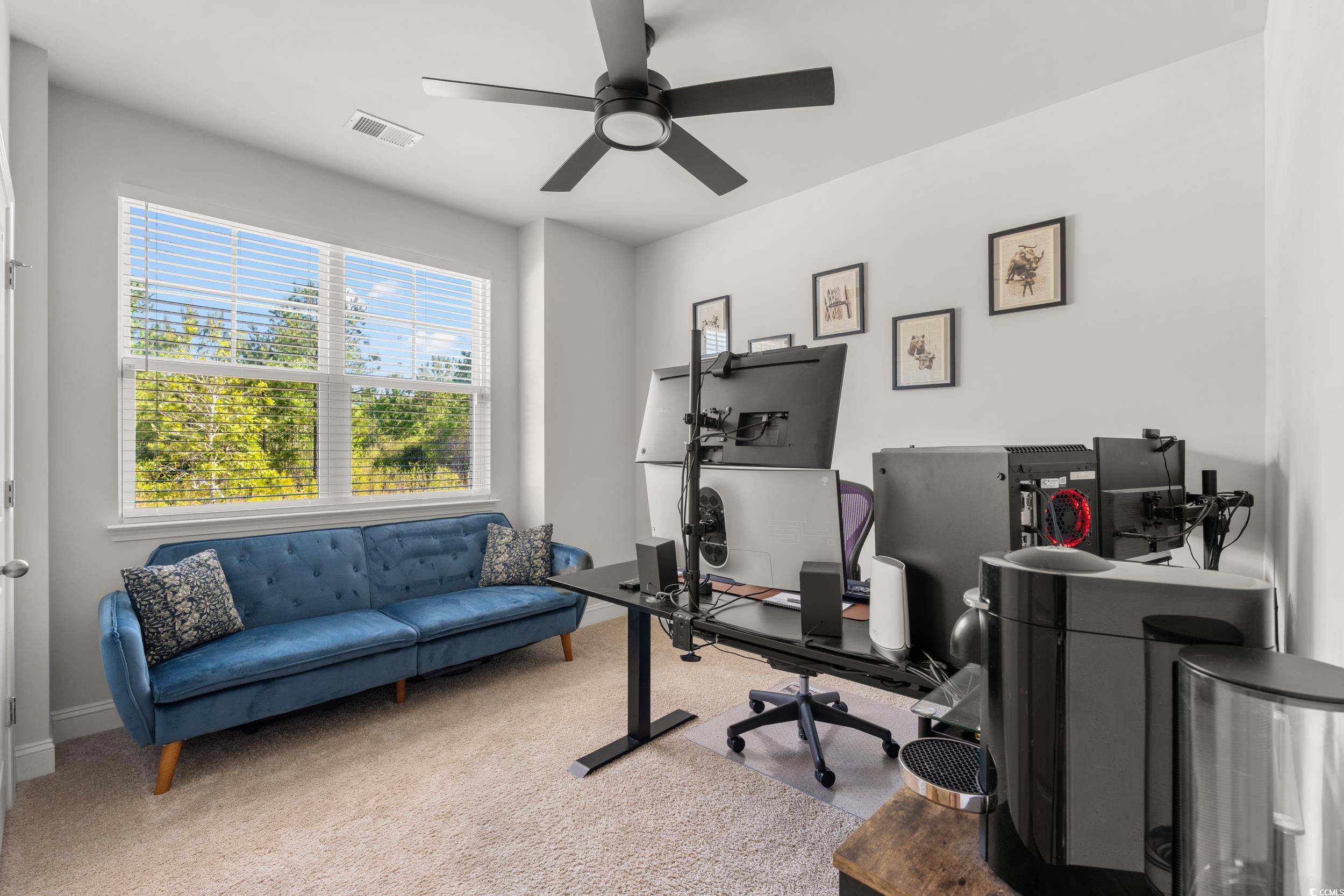 1087 Baker Creek Loop Myrtle Beach, SC 29579 - Photo 23 of 37 Carpeted office with baseboards, visible vents, an