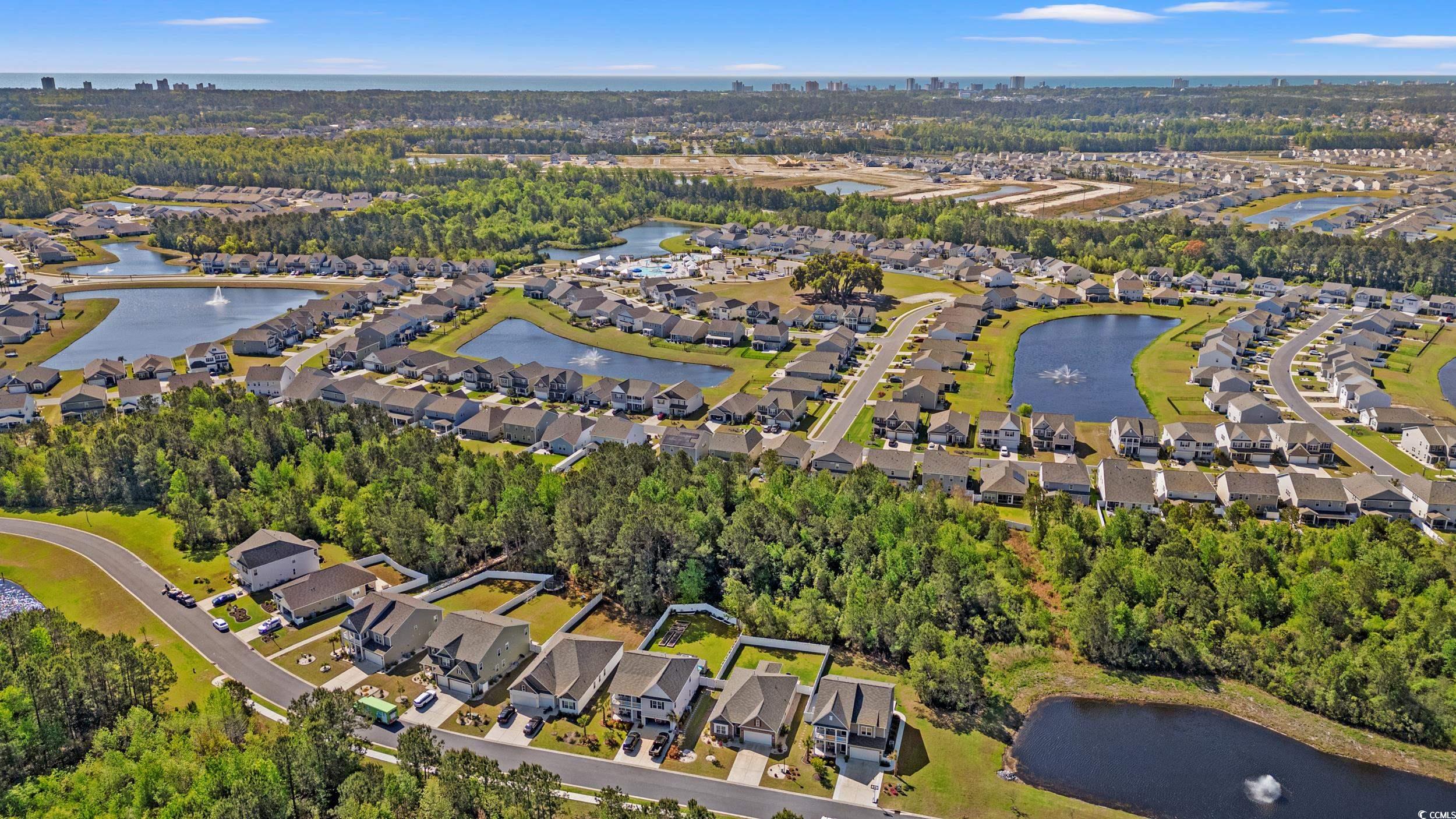 1087 Baker Creek Loop Myrtle Beach, SC 29579 - Photo 31 of 37 Aerial view featuring a water view and a residenti