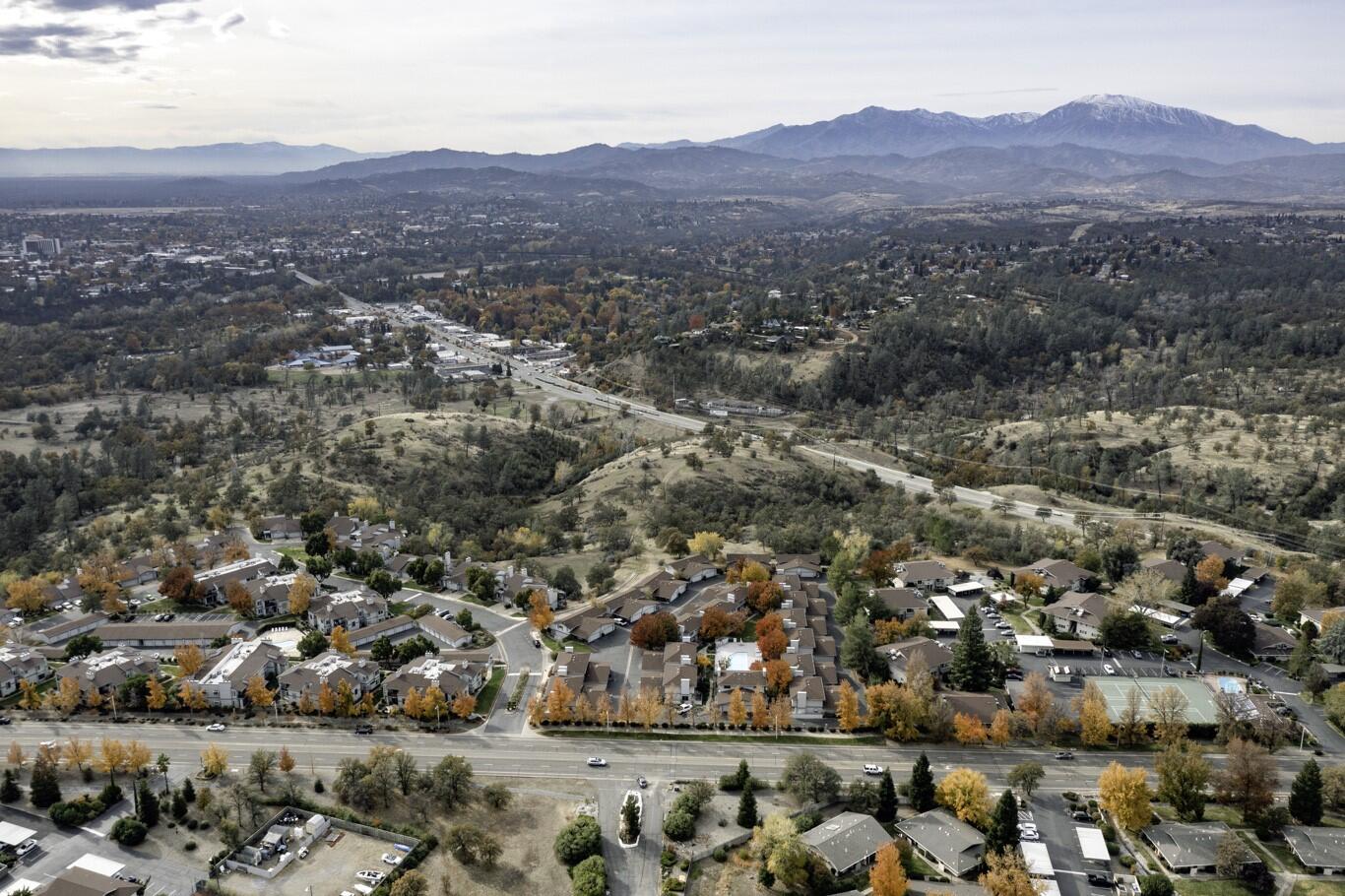 200 Ridgetop Drive, Unit 36 Redding, CA 96003 - Photo 21 of 24 an aerial view of town and residential houses with outdoor space