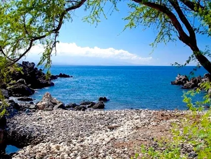 a view of an ocean beach