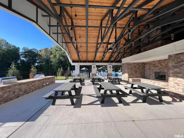 a view of a park with slide