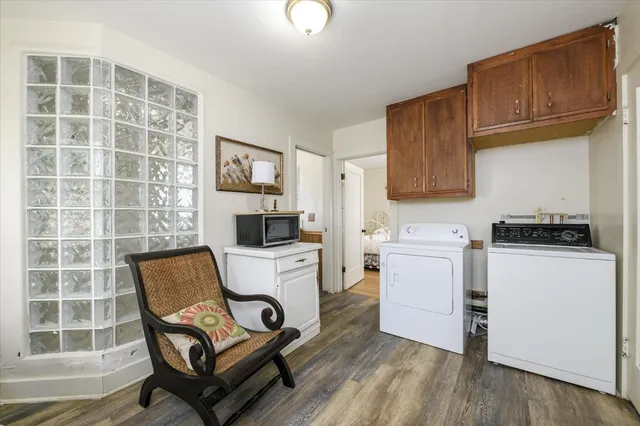 a room with storage and utility