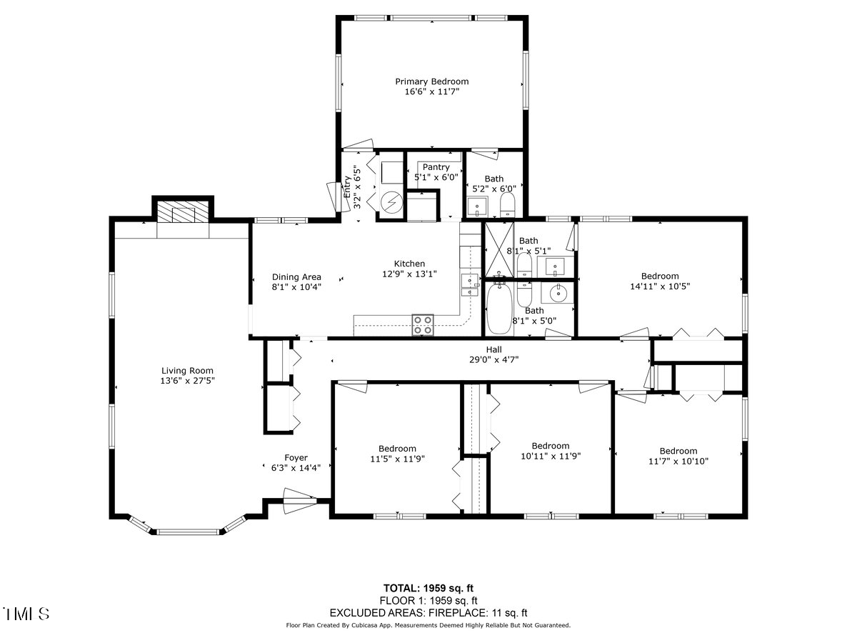 2013 Dartmouth Drive Durham, NC 27705 - Photo 32 of 32 a picture of a floor plan