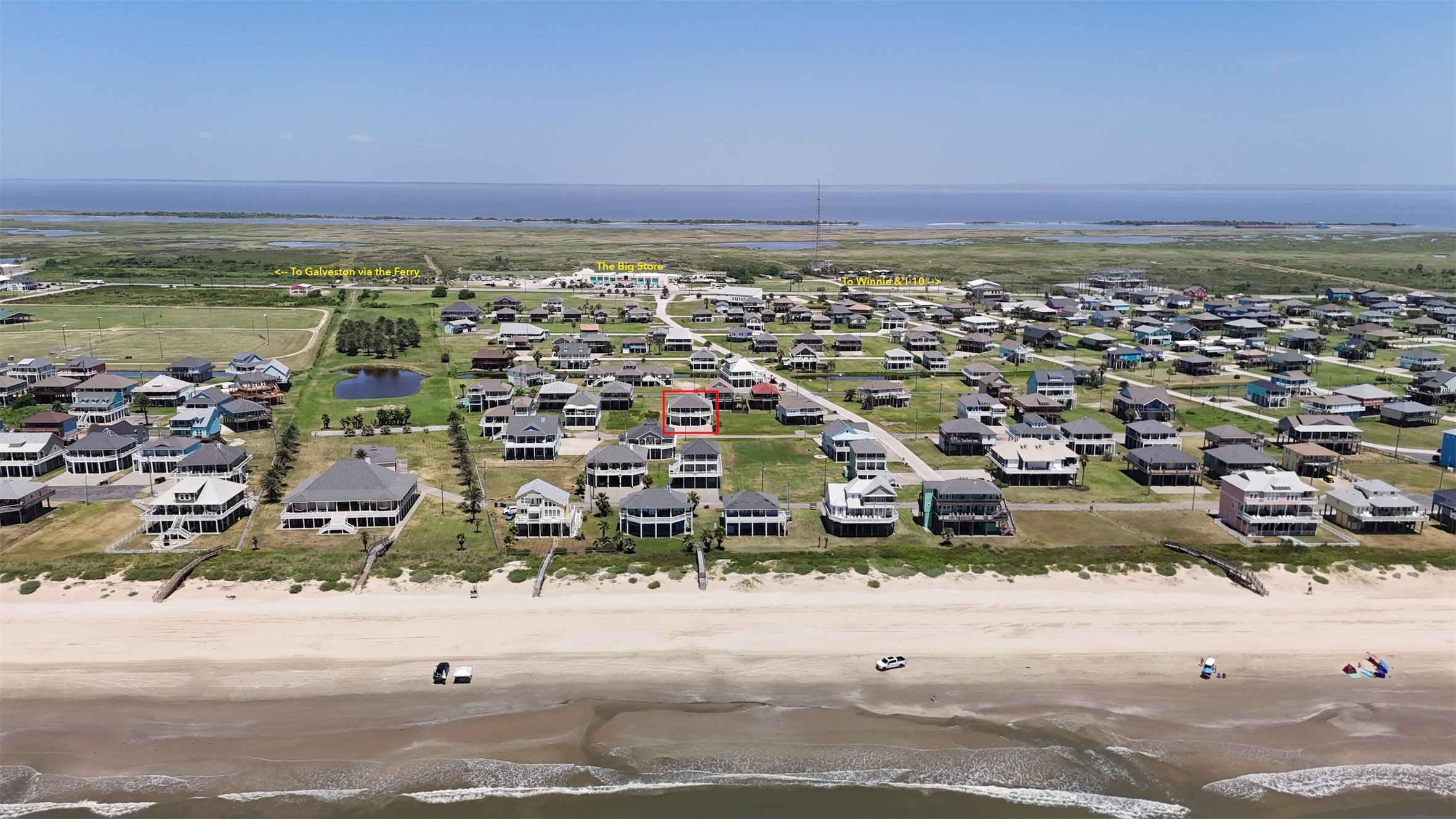 2383 Sandpiper Crystal Beach, TX 77650 - Photo 37 of 39 View from the beach!