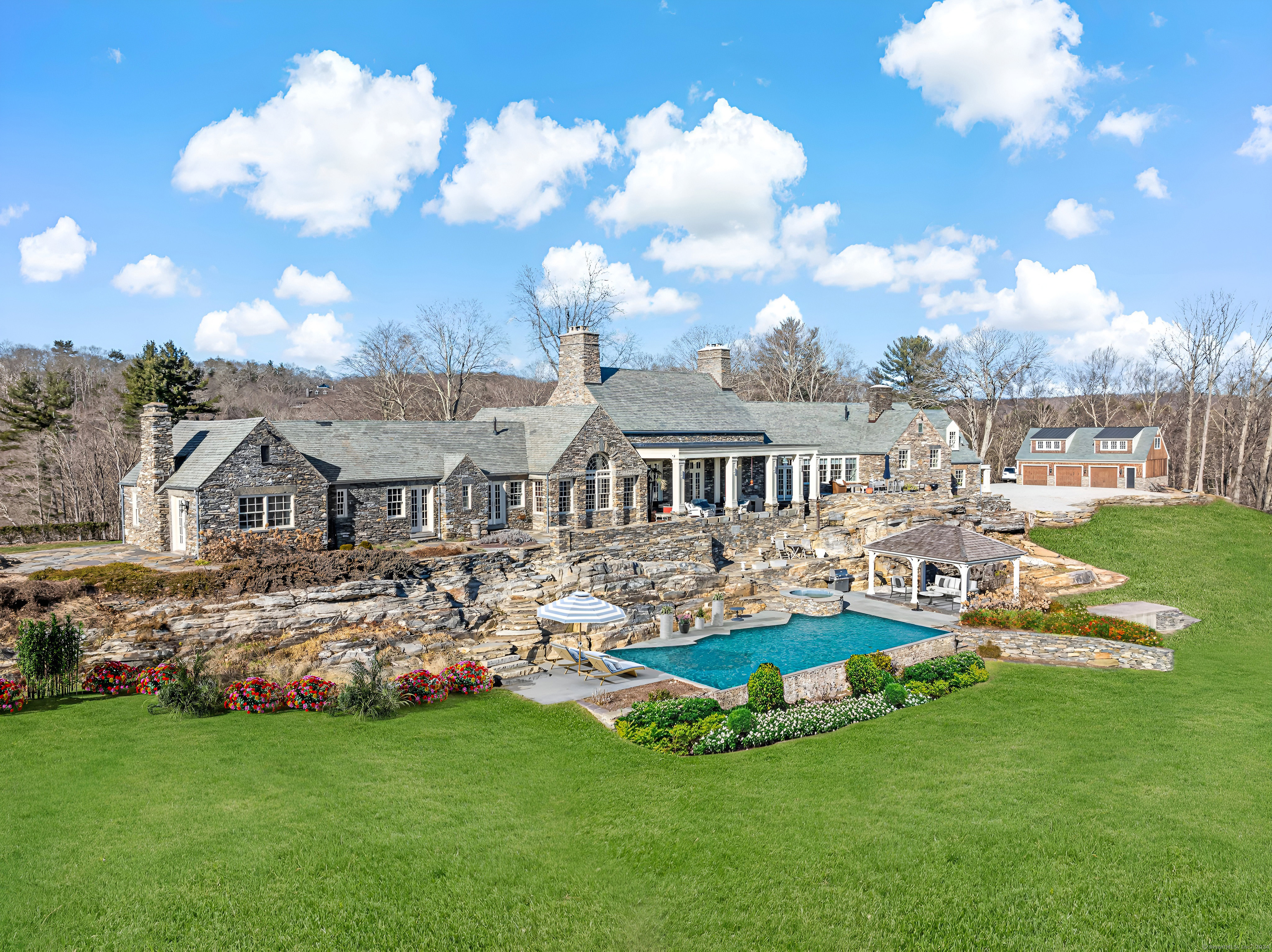 153 Ferry Road Lyme, CT 06371 - Photo 6 of 32 a front view of a house with garden